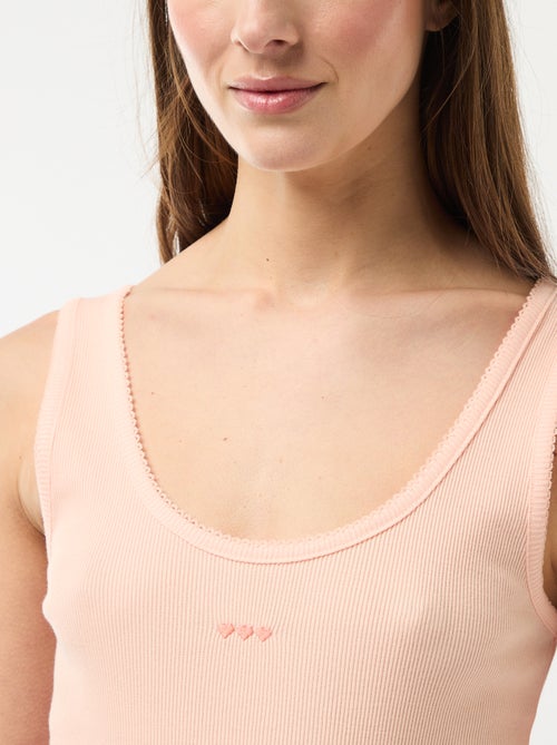 Ensemble pyjama court vichy - 2 pièces - Kiabi