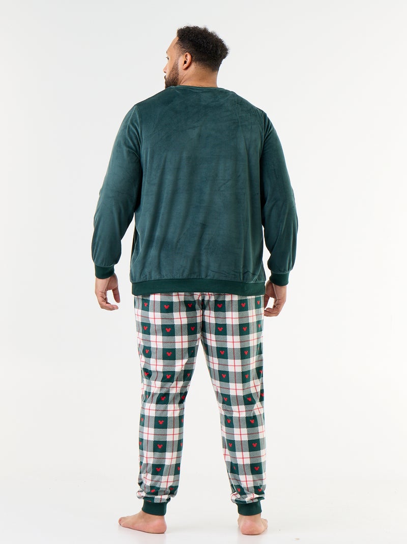 Ensemble pyjama de Noël en polaire 'Mickey' 'Disney' - 2 pièces Bleu - Kiabi
