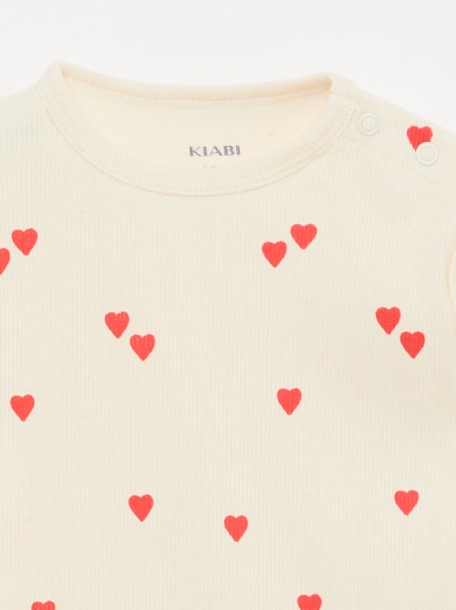 Ensemble pyjama en coton côtelé - 2 pièces - Kiabi