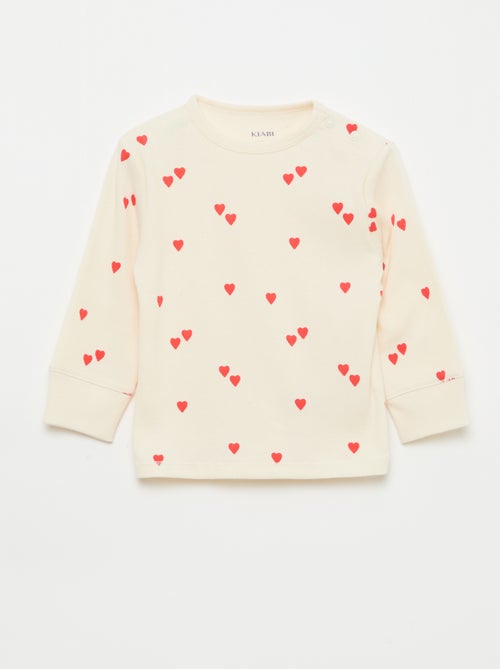 Ensemble pyjama en coton côtelé - 2 pièces - Kiabi