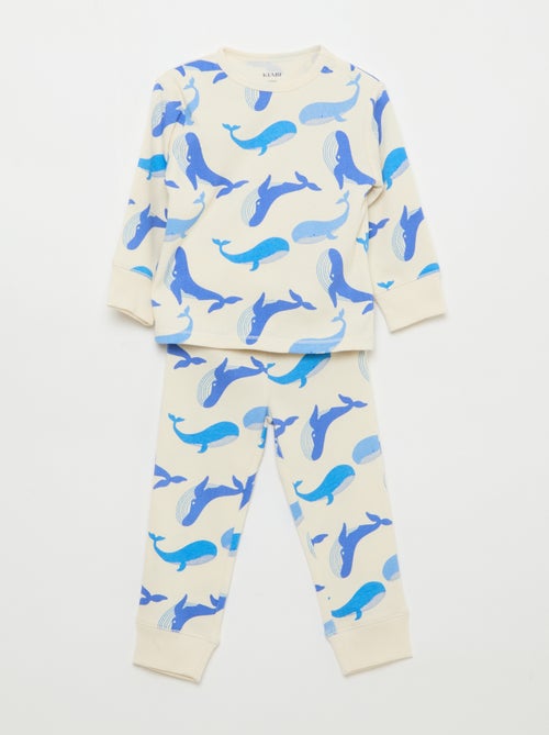Ensemble pyjama en coton côtelé - 2 pièces - Kiabi