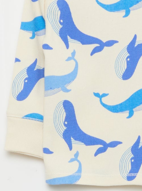 Ensemble pyjama en coton côtelé - 2 pièces - Kiabi