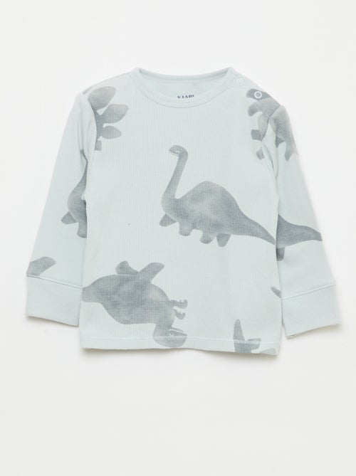 Ensemble pyjama en coton côtelé - 2 pièces - Kiabi