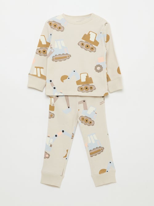 Ensemble pyjama en coton côtelé - 2 pièces - Kiabi