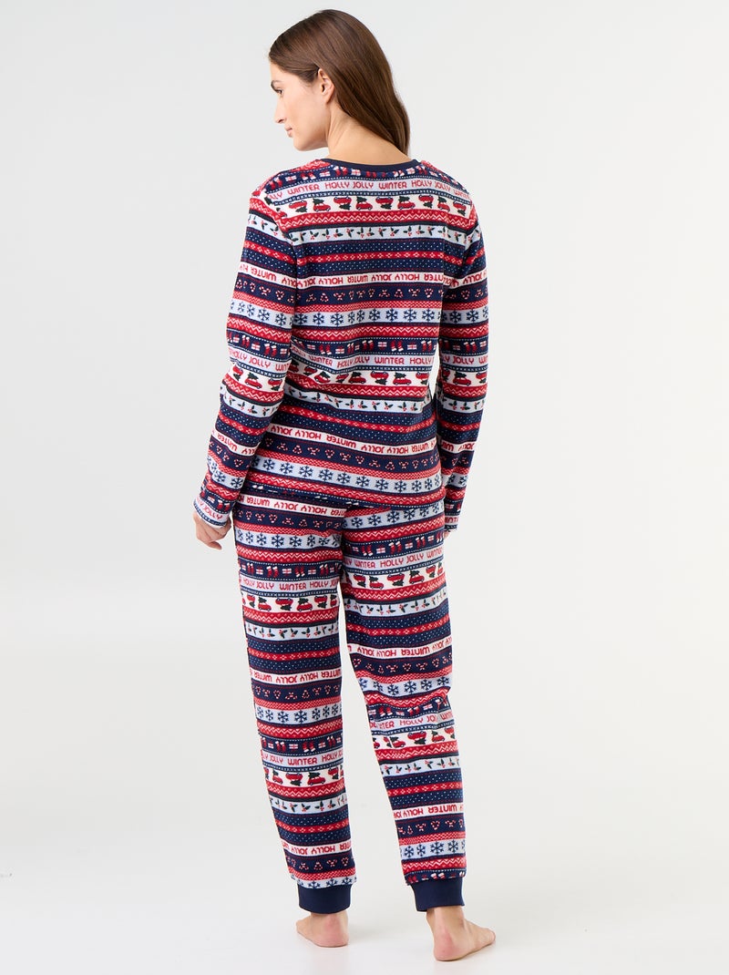 Ensemble pyjama en polaire - 2 pièces Bleu - Kiabi