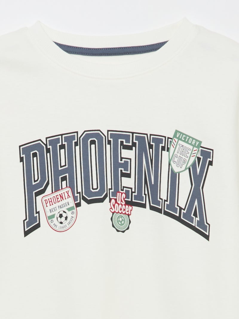 Ensemble pyjama en popeline - 2 pièces Blanc - Kiabi