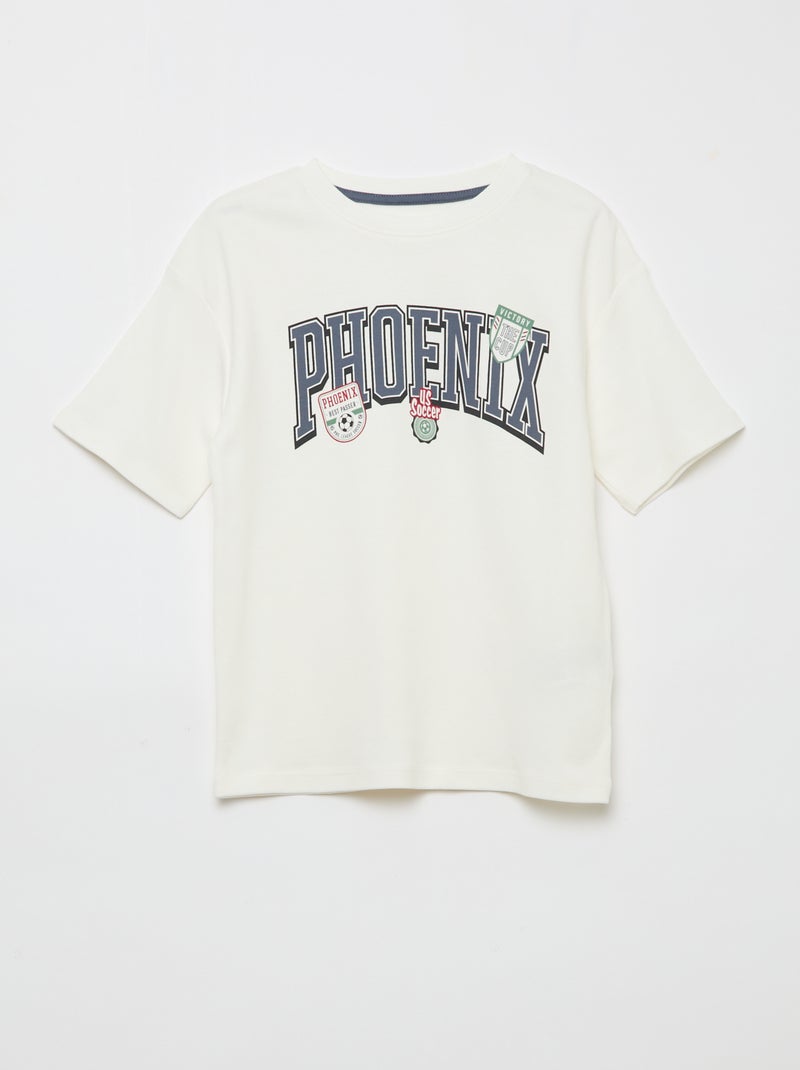 Ensemble pyjama en popeline - 2 pièces Blanc - Kiabi