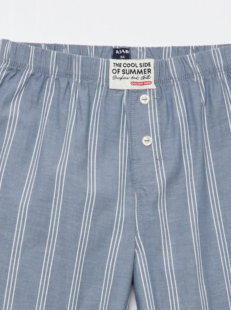 Ensemble pyjama en popeline - 2 pièces Blanc - Kiabi