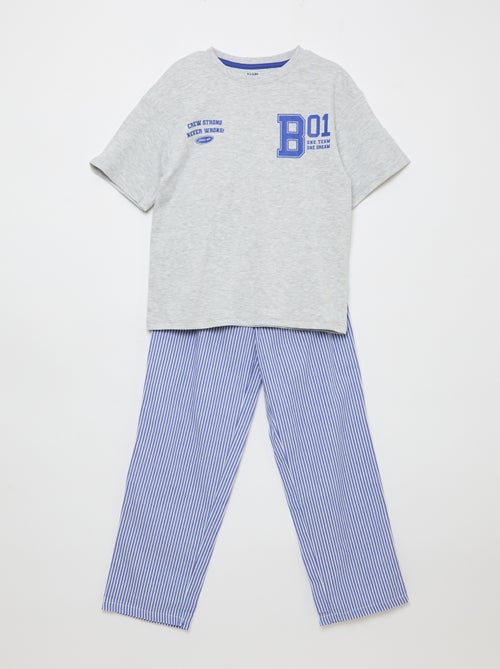 Ensemble pyjama en popeline - 2 pièces - Kiabi