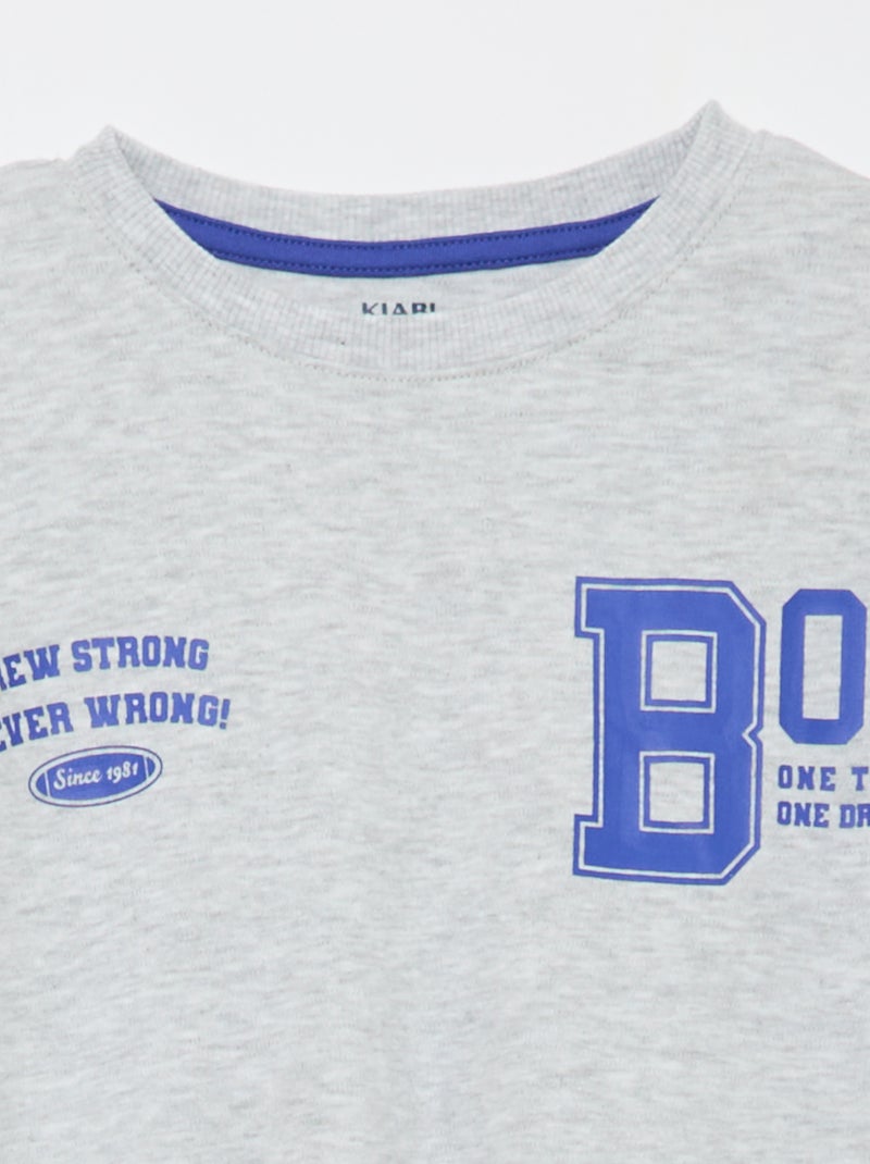 Ensemble pyjama en popeline - 2 pièces Bleu - Kiabi