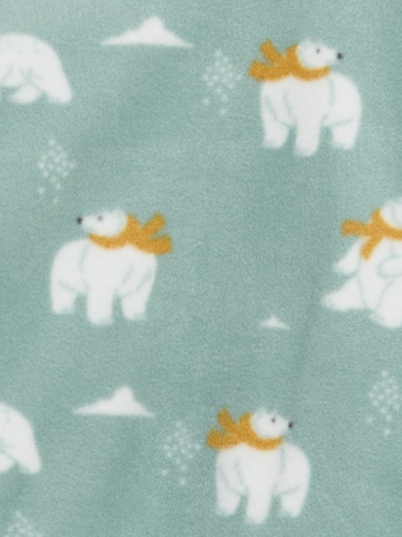 Ensemble pyjama haut + pantalon polaire Bleu - Kiabi