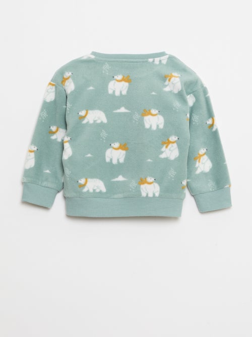 Ensemble pyjama haut + pantalon polaire - Kiabi