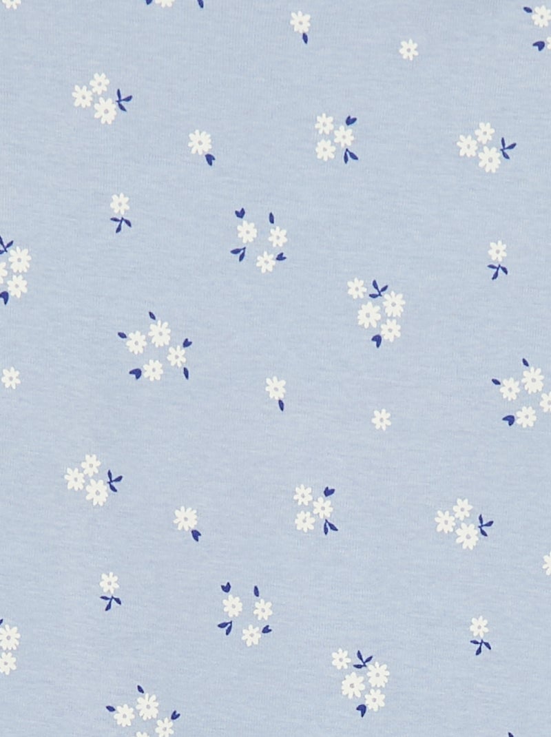 Ensemble pyjama imprimé t-shirt + pantalon - 2 pièces Bleu - Kiabi