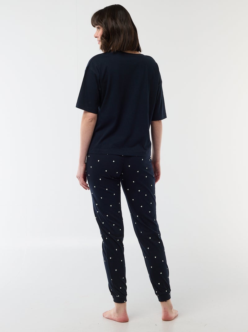 Ensemble pyjama long - 2 pièces Bleu - Kiabi