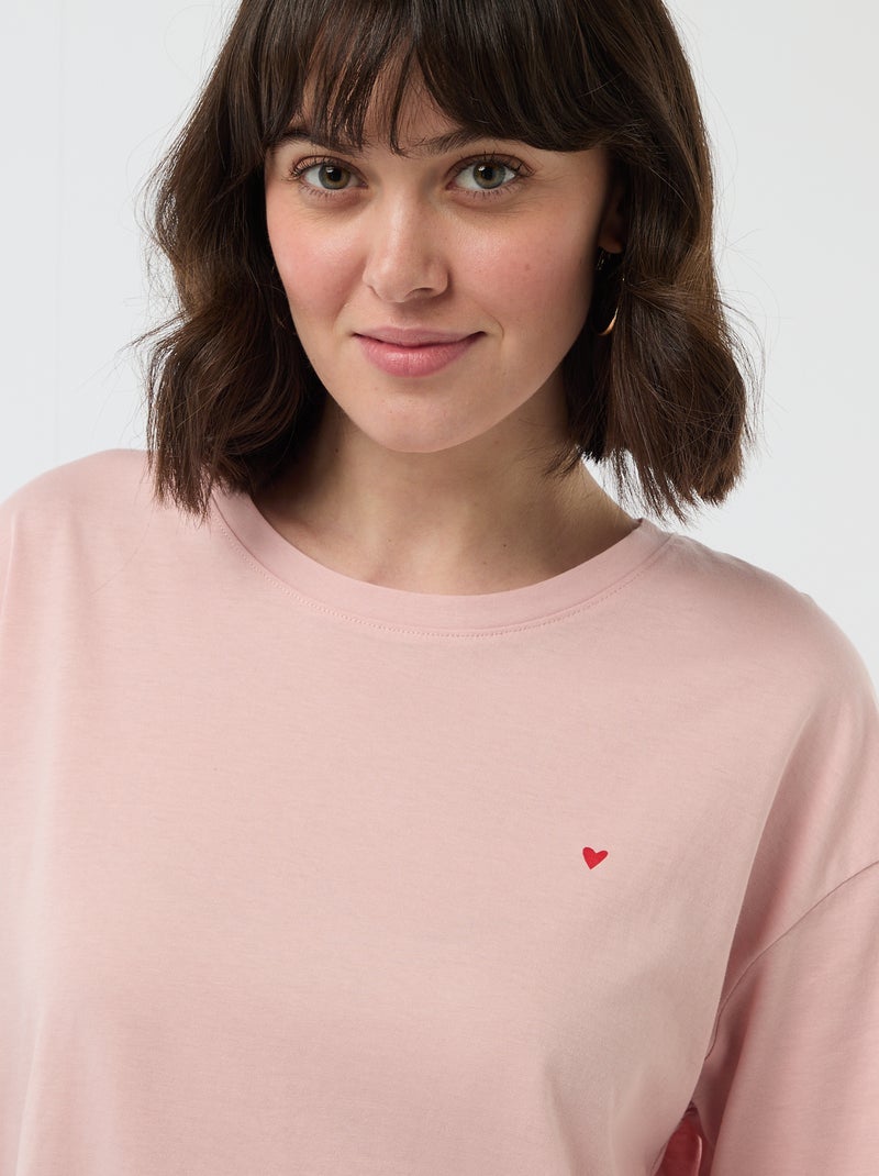 Ensemble pyjama long - 2 pièces Rose - Kiabi