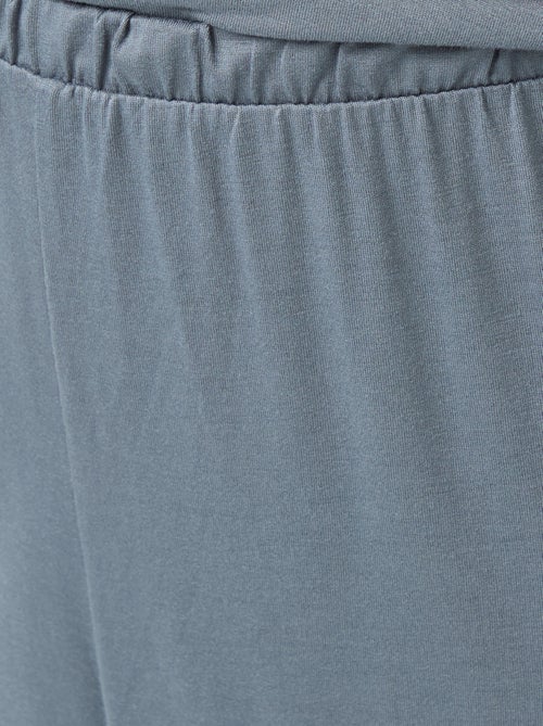 Ensemble pyjama long chemisier + pantalon - 2 pièces - Kiabi