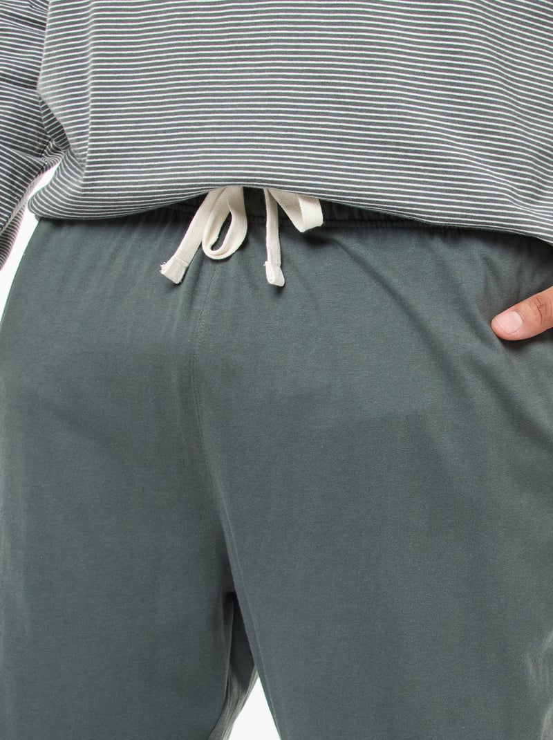 Ensemble pyjama long en jersey t-shirt + pantalon - 2 pièces Vert - Kiabi