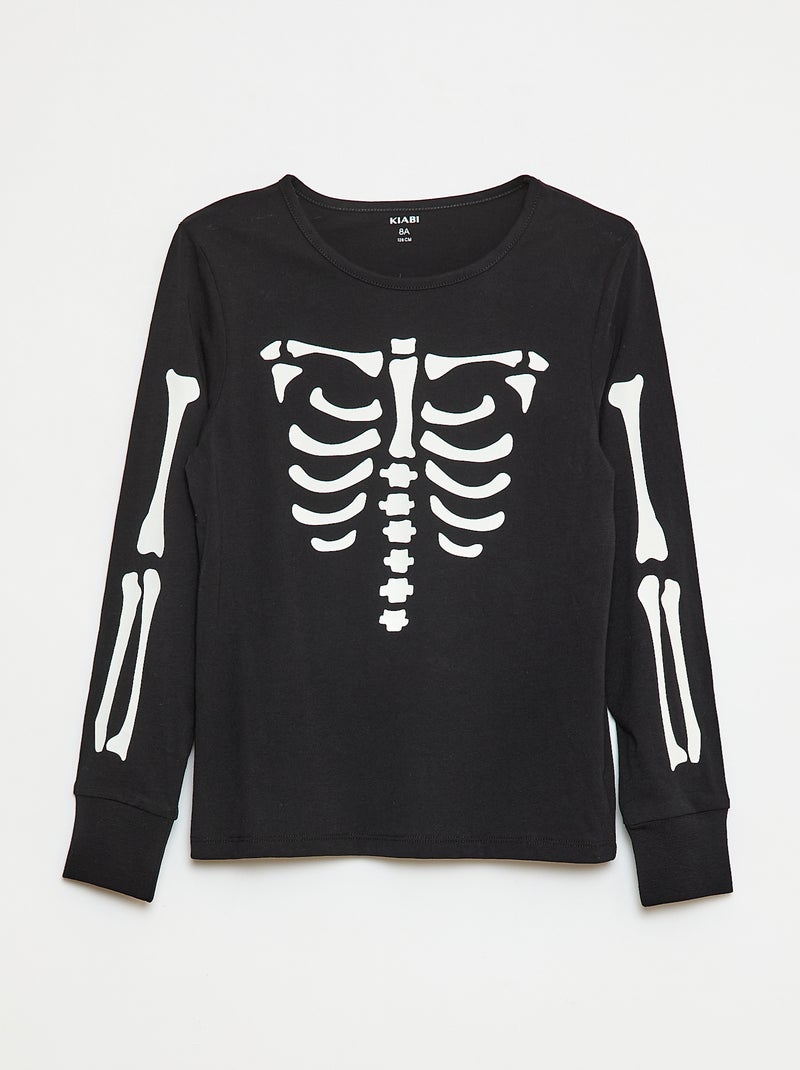 Ensemble pyjama long 'Halloween' - 2 pièces Noir - Kiabi