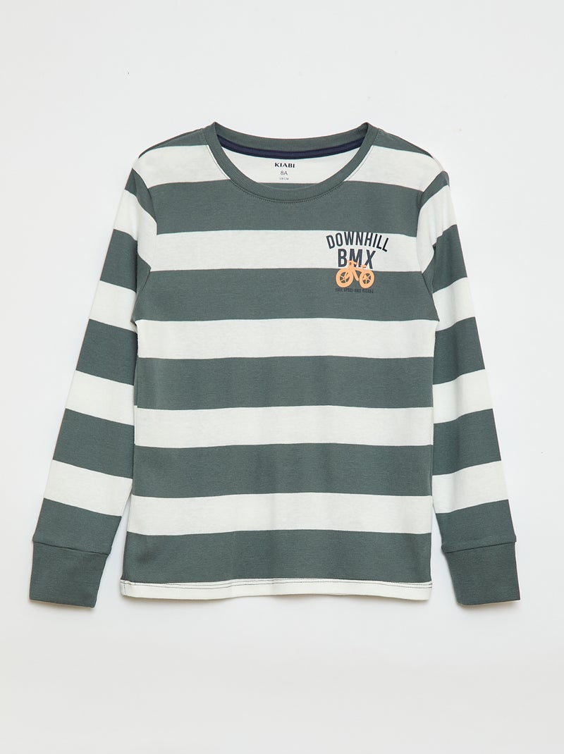 Ensemble pyjama long imprimé - 2 pièces Beige - Kiabi