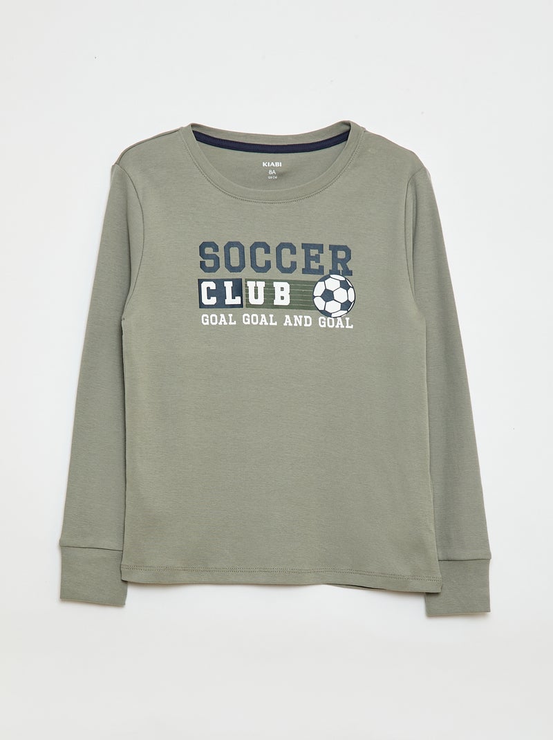 Ensemble pyjama long imprimé - 2 pièces Gris - Kiabi