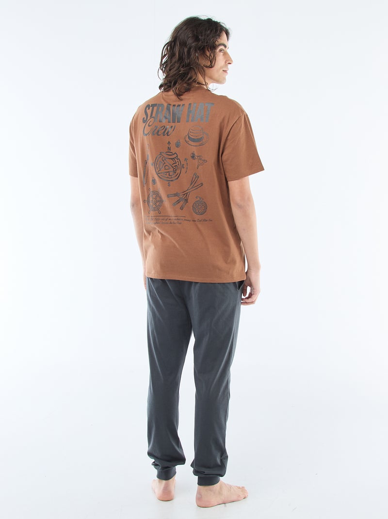 Ensemble pyjama long 'One piece' - 2 pièces Gris - Kiabi