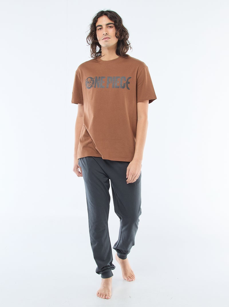 Ensemble pyjama long 'One piece' - 2 pièces Gris - Kiabi