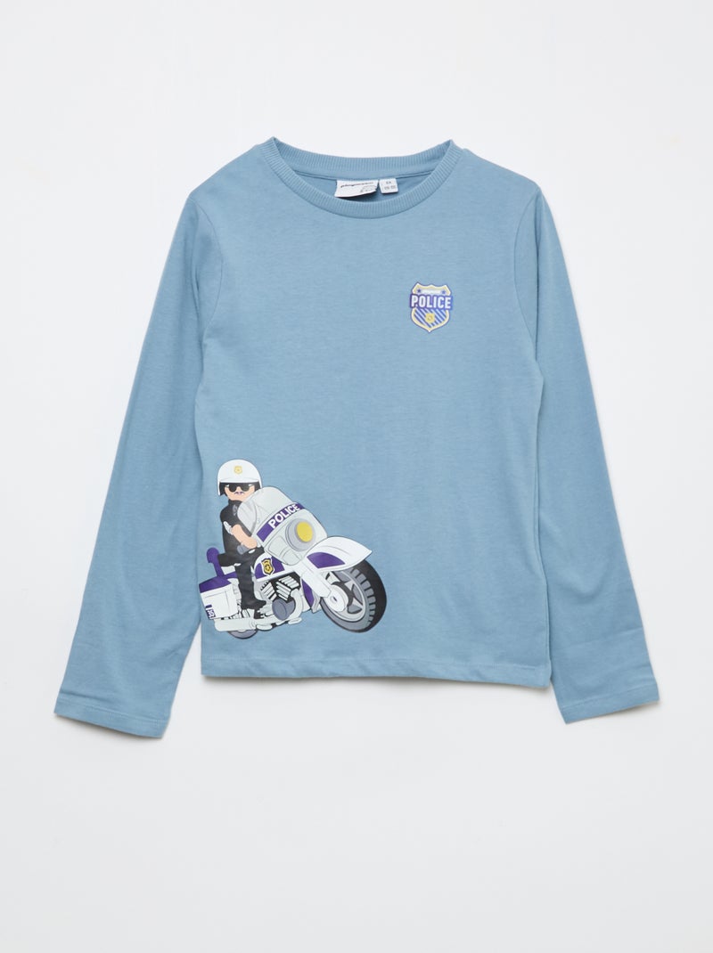 Ensemble pyjama long 'Playmobil' - 2 pièces Bleu - Kiabi