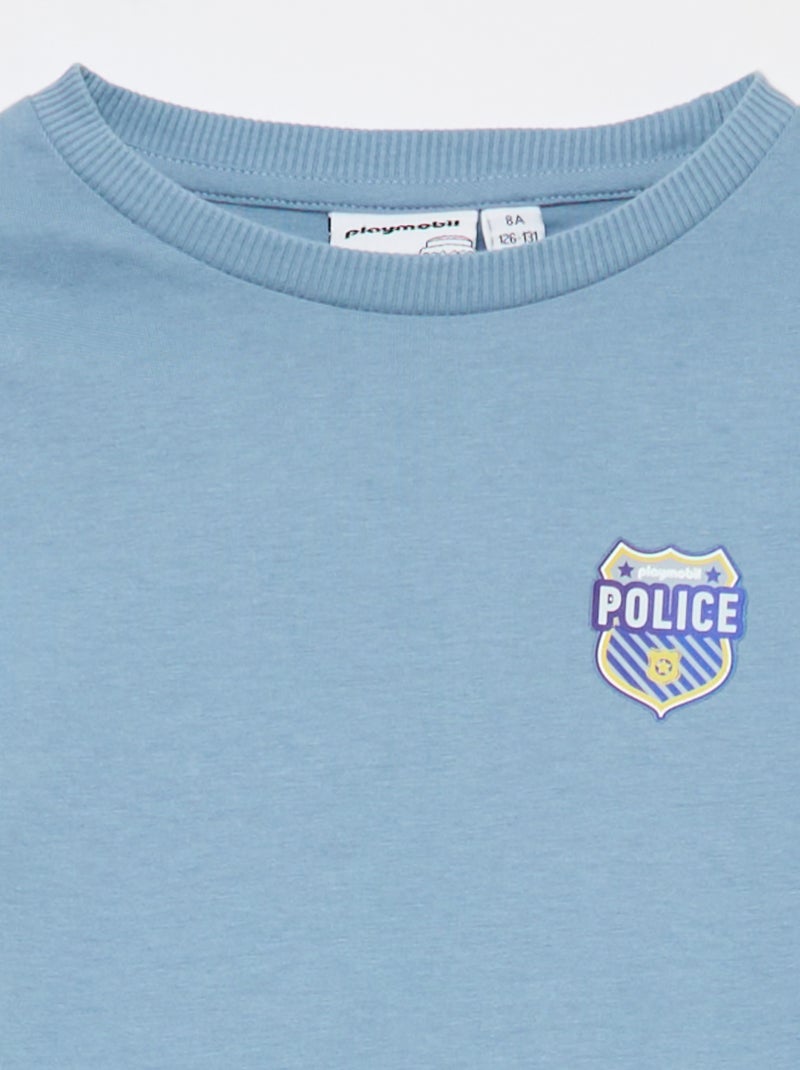 Ensemble pyjama long 'Playmobil' - 2 pièces Bleu - Kiabi