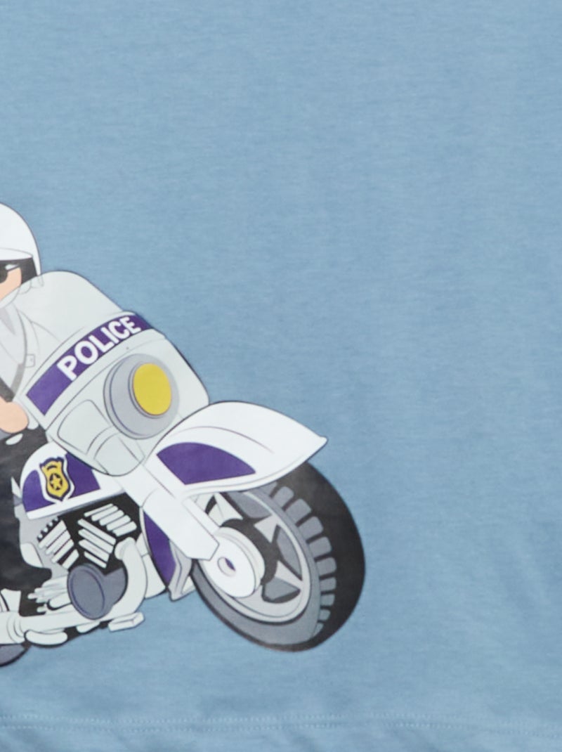 Ensemble pyjama long 'Playmobil' - 2 pièces Bleu - Kiabi