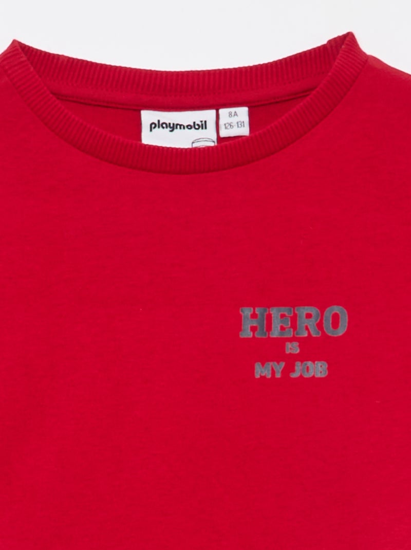 Ensemble pyjama long 'Playmobil' - 2 pièces Rouge - Kiabi