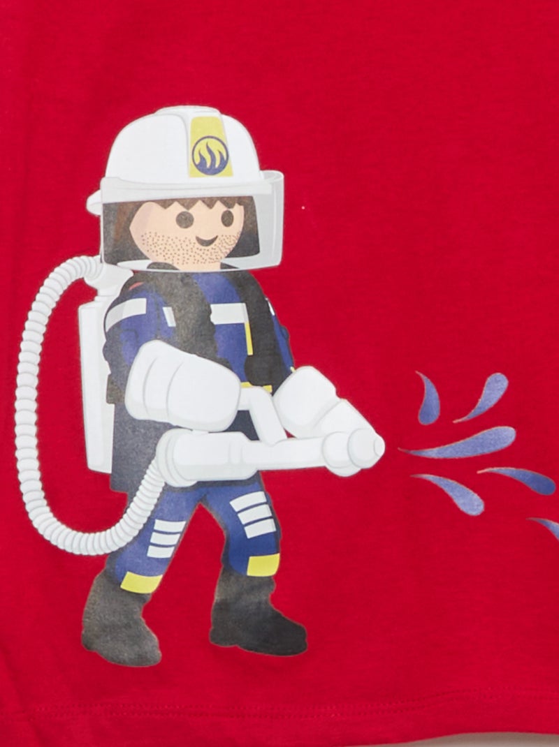 Ensemble pyjama long 'Playmobil' - 2 pièces Rouge - Kiabi