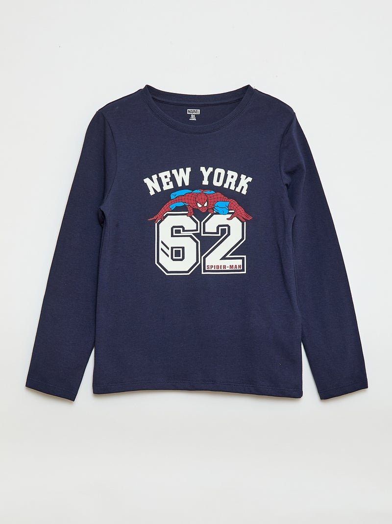 Ensemble pyjama long 'Spider-Man' 'Marvel' - 2 pièces Bleu - Kiabi