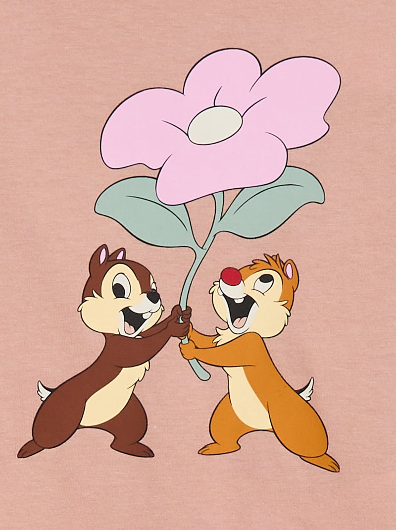 Ensemble pyjama long 'Tic Tac' 'Disney' - 2 pièces Rose - Kiabi