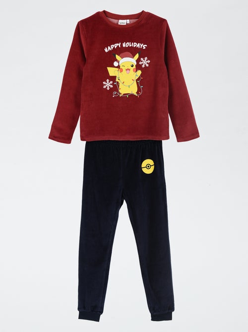Ensemble pyjama 'Pikachu' long T-shirt + pantalon - 2 pièces - Kiabi