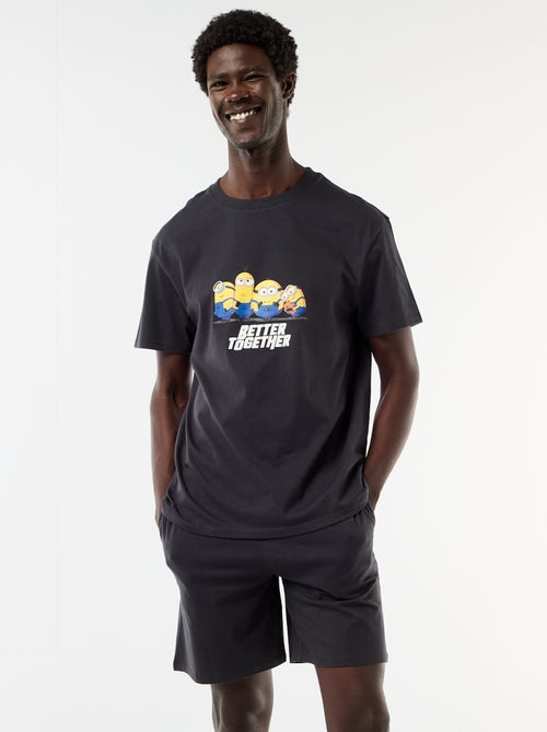 Ensemble pyjama short + t-shirt 'Minions' - 2 pièces - Kiabi