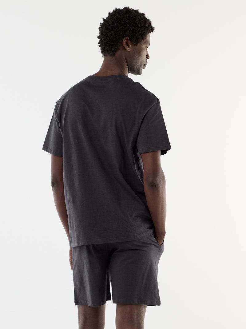 Ensemble pyjama short + t-shirt 'Minions' - 2 pièces Noir - Kiabi