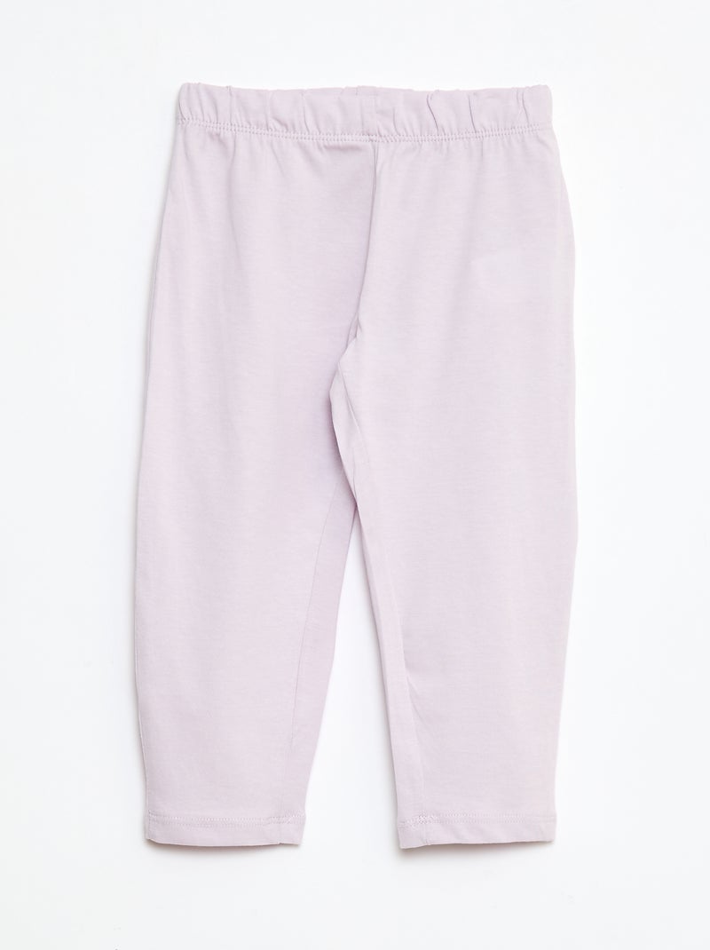 Ensemble pyjama t-shirt + legging imprimé - 2 pièces Violet - Kiabi