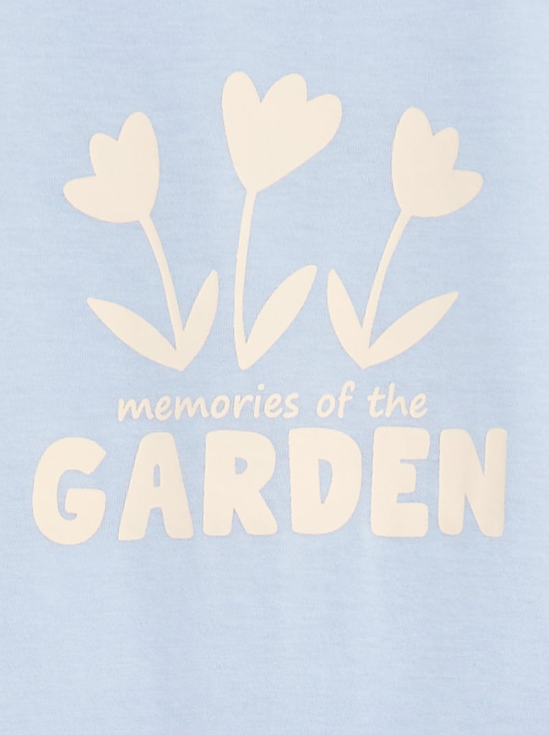 Ensemble pyjama t-shirt + pantalon - 2 pièces Bleu - Kiabi