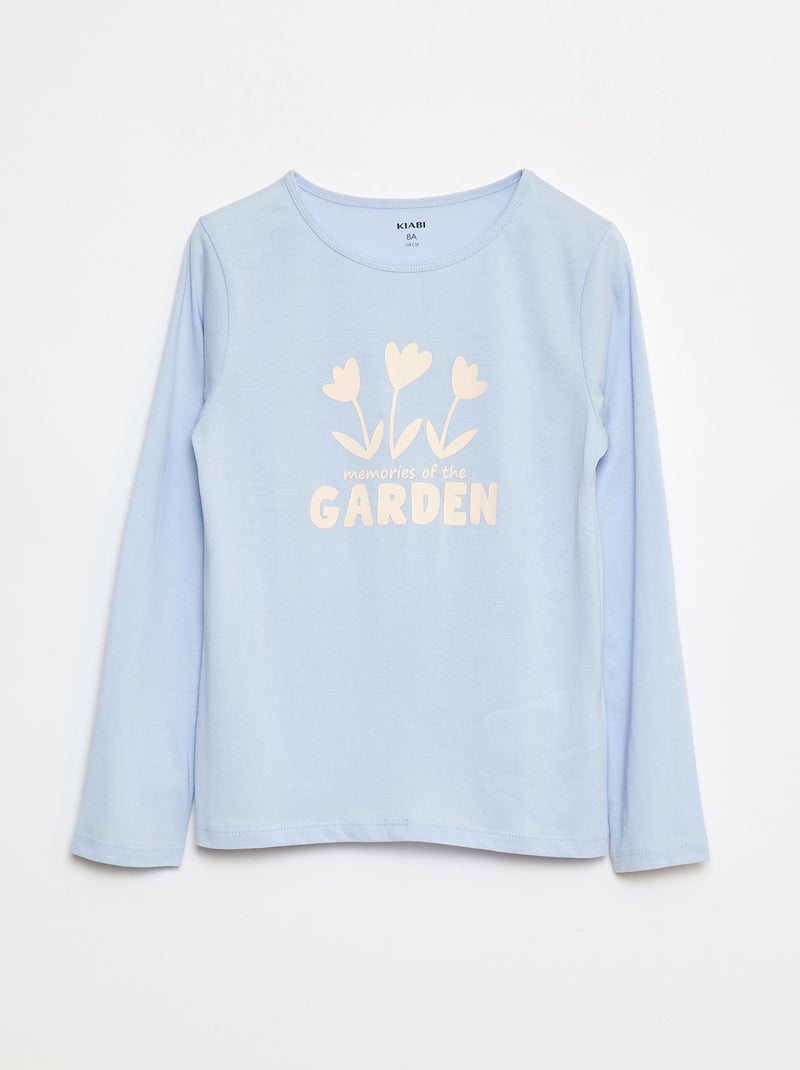 Ensemble pyjama t-shirt + pantalon - 2 pièces Bleu - Kiabi