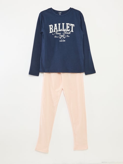 Ensemble pyjama t-shirt + pantalon - 2 pièces - Kiabi