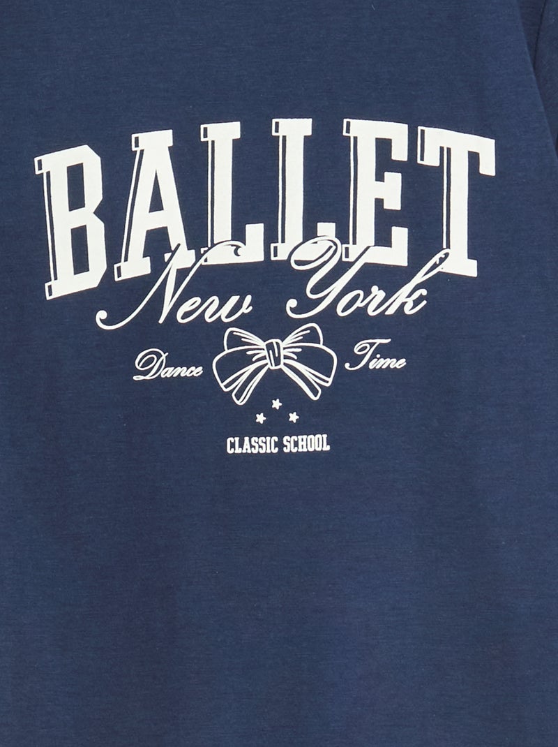 Ensemble pyjama t-shirt + pantalon - 2 pièces Bleu - Kiabi