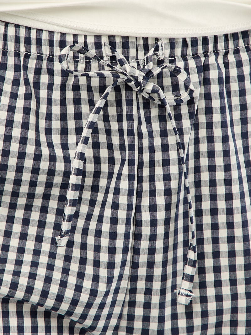 Ensemble pyjama t-shirt + pantalon en popeline 'Minnie' - 2 pièces Bleu - Kiabi