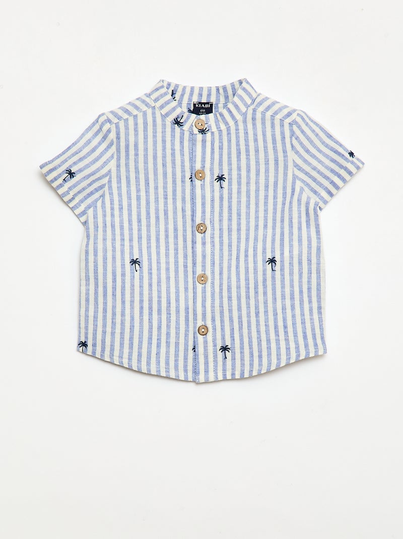 Ensemble rayé 2 pièces - chemise + short Bleu - Kiabi