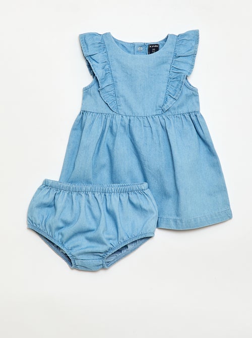 Ensemble robe + culotte en denim - 2 pièces - Kiabi