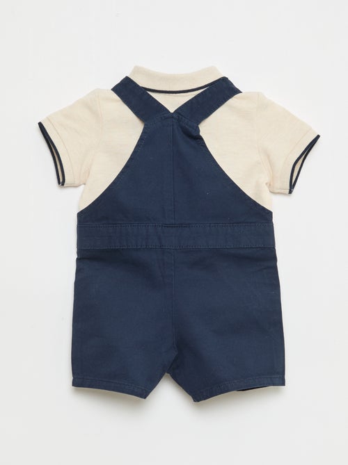 Ensemble salopette + polo - 2 pièces - Kiabi