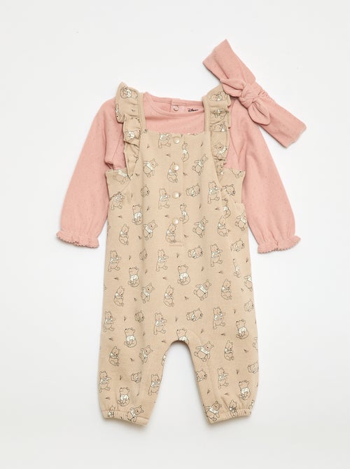 Ensemble Salopette 'Winnie' + bandeau + t-shirt - 3 pièces - Kiabi
