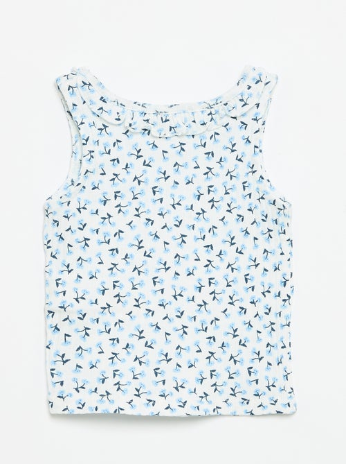 Ensemble short + débardeur en maille pointelle - Kiabi