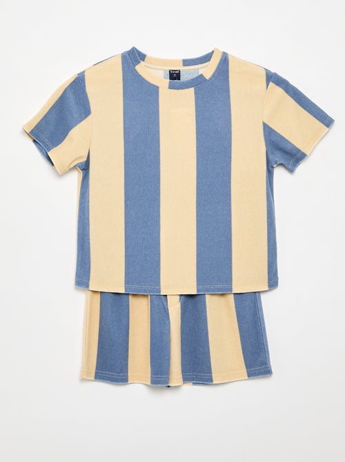 Ensemble short + T-shirt en maille bouclette - Kiabi