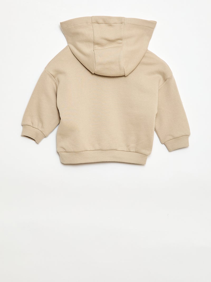 Ensemble sweat à capuche + jogging monochrome - 2 pièces Beige - Kiabi