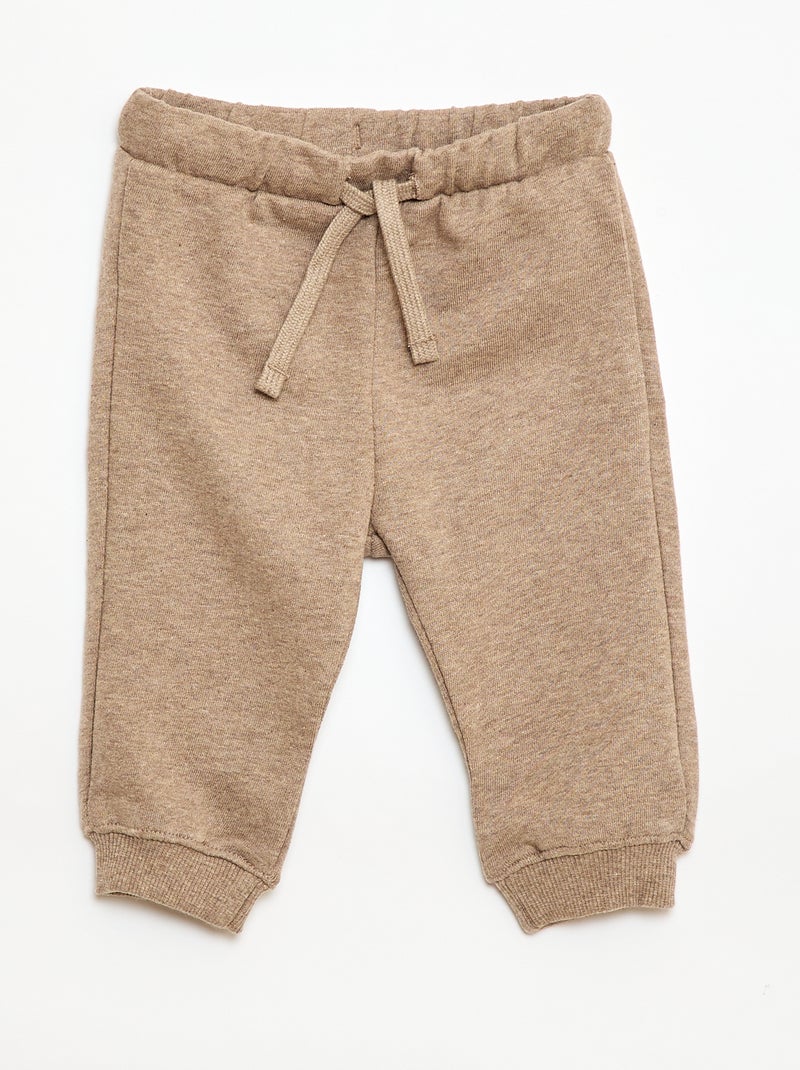 Ensemble sweat à capuche + jogging monochrome - 2 pièces Beige - Kiabi